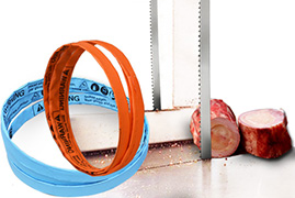 usa Import Quality stainless steel Slaughter processing frozen meat and bone Fast cutting butcher band saw blade for machine