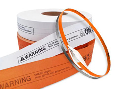 meat and bone saw blade wrapper Packaging Band saw blade paper Orange Yellow Blue White Purple